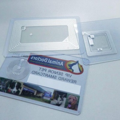 13.56Mhz Custom Printed Contactless Clear PVC Plastic NFC Transparent Business Card